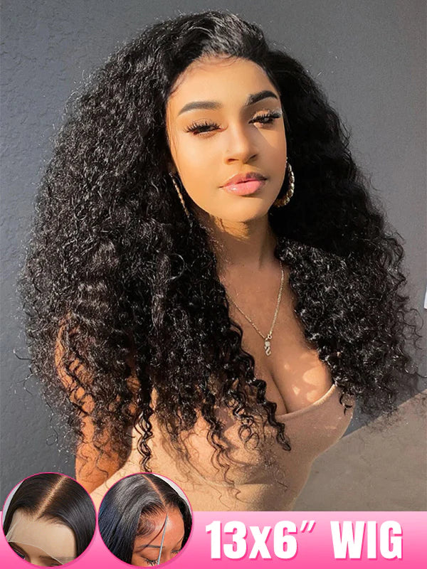 13X6 Lace Frontal Kinly Curly Wig 100% Virgin Hair