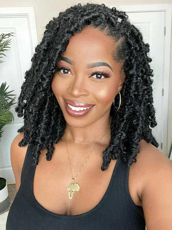 Flash Sale - Cheap Price Butterfly Locs Braided Wig Pop Crochet Hair Full Lace Wig