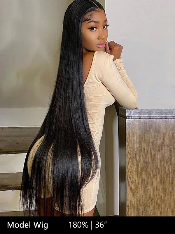 32-40 inch | Long Hair 13x4 Transparent Lace Frontal Straight Wigs