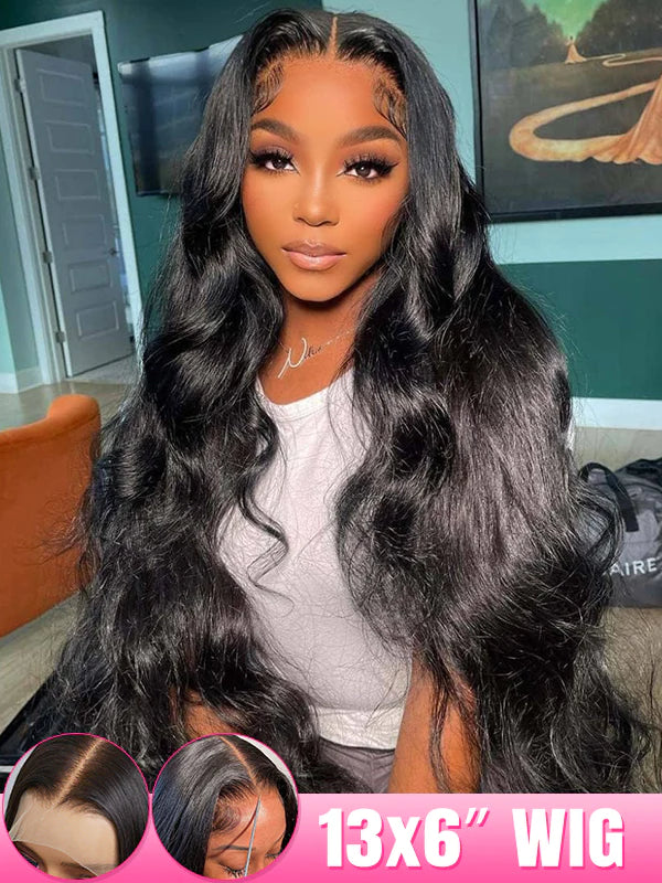 Pre Plucked Natural Hairline 13x6 Lace Frontal Body Wave Wigs
