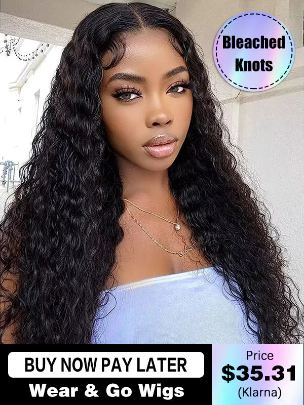 Water Wave 6x4 Wear & Go HD Glueless Lace Wig 100% Human Hair | Pre-bleached Knots