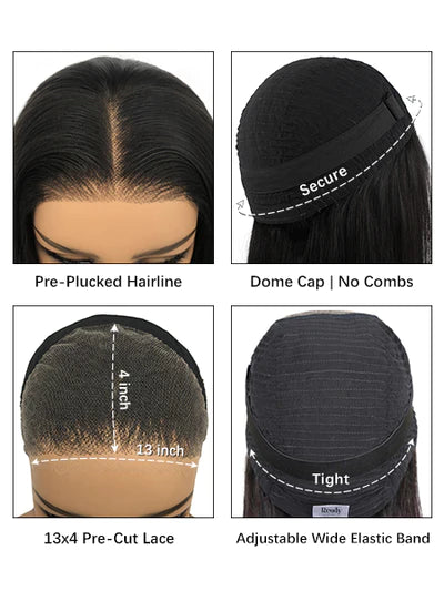 Wear & Go 13x4 HD Undetectable Glueless Lace Frontal Body Wave Wigs SalonReadyWig