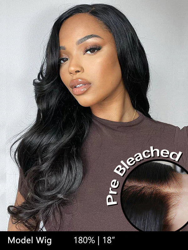 Glueless Undetectable HD Lace Body Wave Wear Go Wig Pre-bleached Knots ...