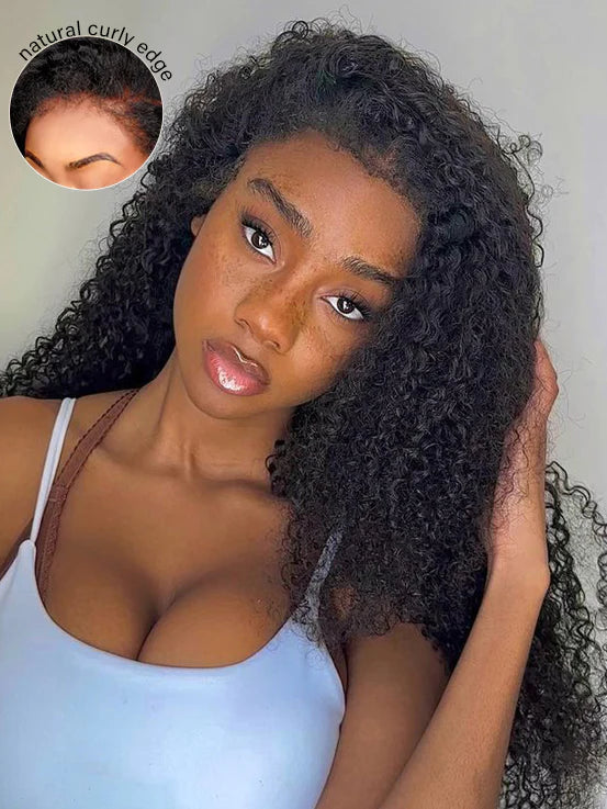 Type 4C Hairline HD Glueless Wear & Go 6x4 Lace Closure Kinky Curly Wig