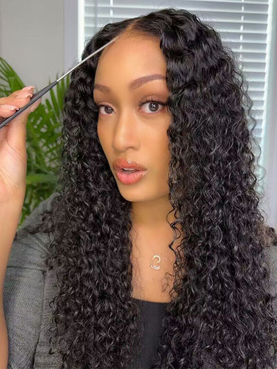 Italy Curly Wear & Go Pre Plucked 6x4 Lace Natural Pre-plucked Wig