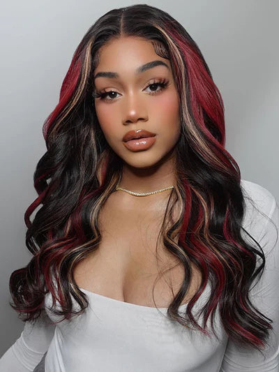 Red and blonde online wig