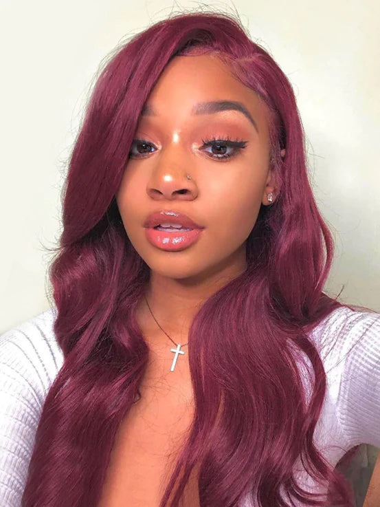 Wear And Go 99j Burgundy Body Wave 6x4 Lace Closure Glueless Wig Salonready Wig