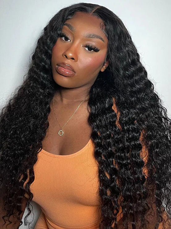 Glueless 6x4 Lace Closure Wig Deep Wave Real Human Hair Wigs for Women | Pre-bleached Knots
