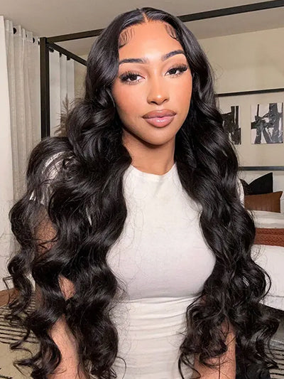 Wear & Go HD Glueless 6x4 Lace Closure Body Wave Wigs With 3D Dome Cap ...