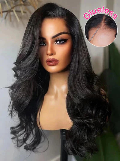 Wear & Go HD Glueless 6x4 Lace Closure Body Wave Wigs With 3D Dome Cap